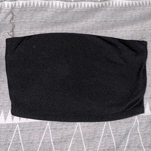 Cute black tube top, Rue 21, clear straps